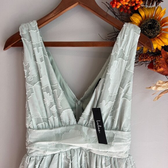Lulus Sweet Sophistication Sage Green Burn Out Floral Maxi Dress Xtra Small - Picture 3 of 10